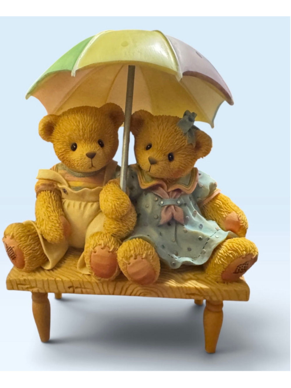 Cherished Teddies Carter and Elsie We’re Friends Rain or Shine Figurine #302791